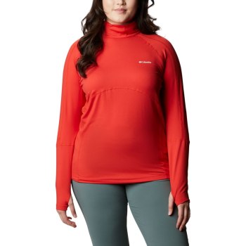 Columbia Sweater Dames, Winter Power Quarter Zip Knit Plus Size Oranje, 51YMBGRCP